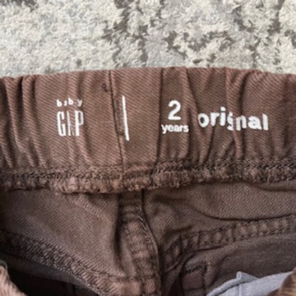 🧡3/15 Bundle x 2 Baby Gap Corduroy Pants Burgundy 18-24 Month & Brown 2 Years - Picture 8 of 12